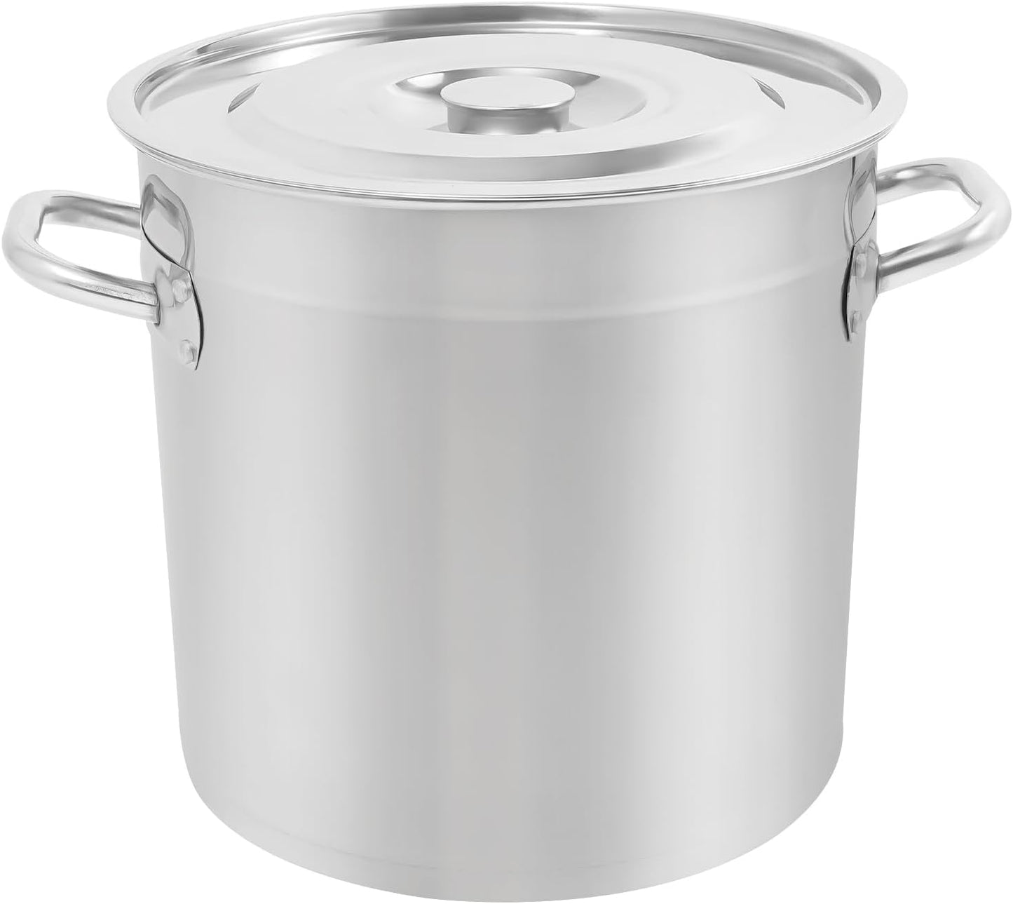 Stock Pot with Lid, 304 Stainless Steel Big Pots for Cooking, 22 Quart Stockpots with Hanging Lid and Handle, Anti-Corrosion, Anti-Rust, Used for Induction Stoves, Gas Stoves, Electric Stoves