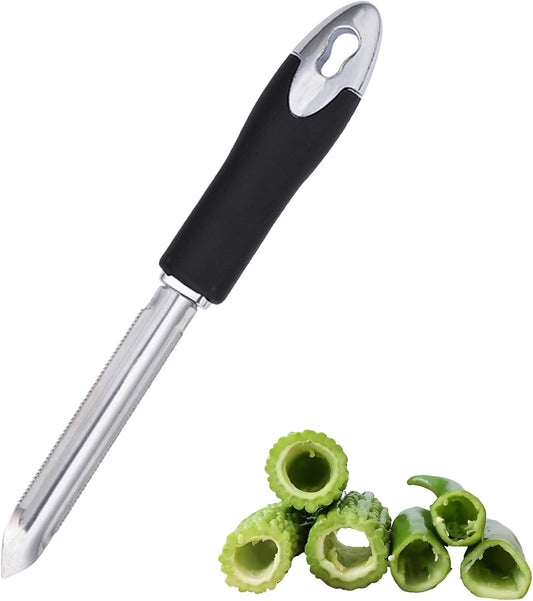 Jalapeno Pepper Corer Stainless Steel Zucchini Cucumber Corers Pepper Seed Remover Tool