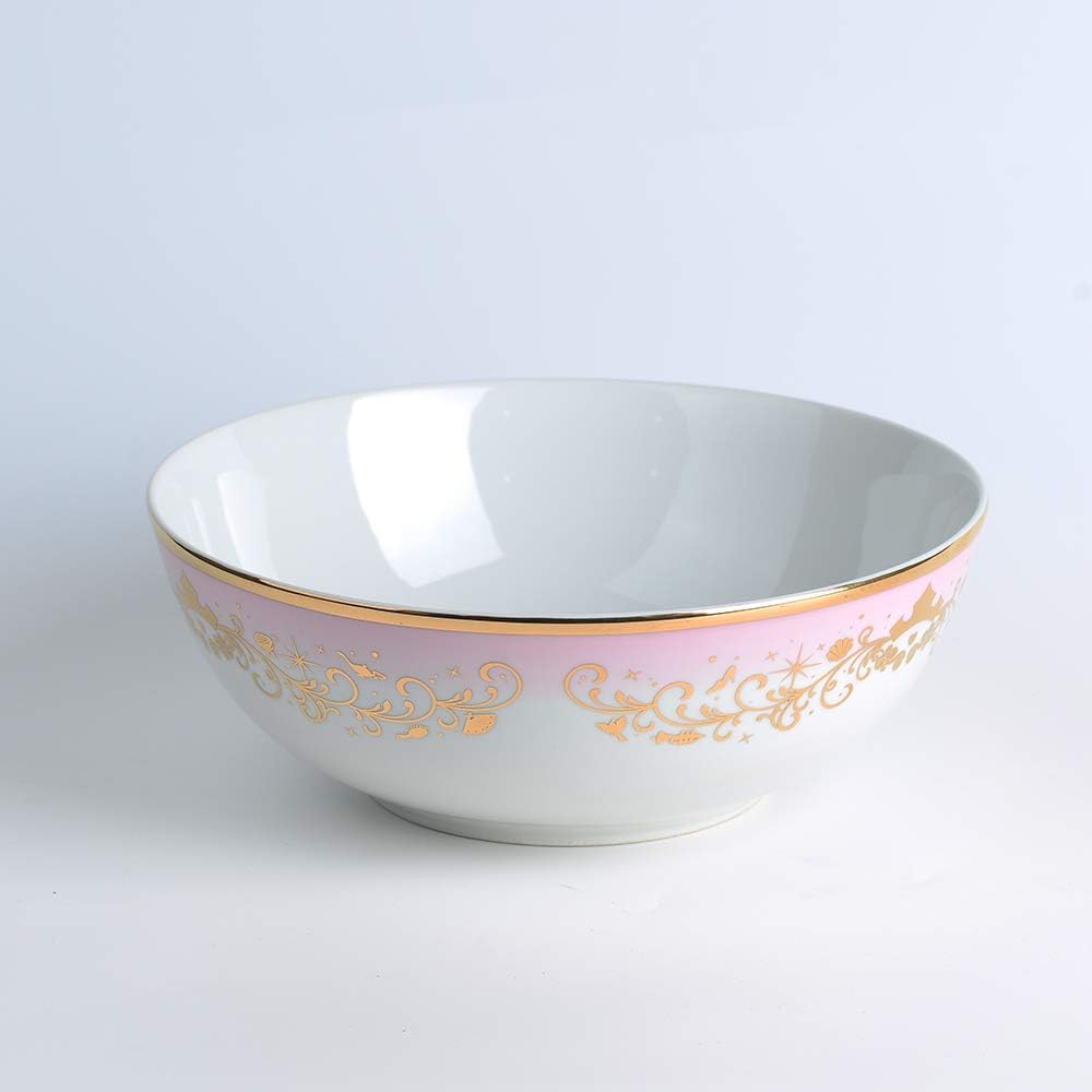 Disney Princess 10.5" Porcelain Ceramic Serving Bowl with Gold Detail