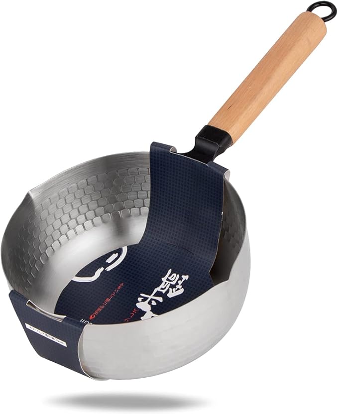 Yukihira Saucepan,Yukihira Pot, 3 Quart Stainless Steel Saucepan Pan Japanese Milk Pot with Wood Handle