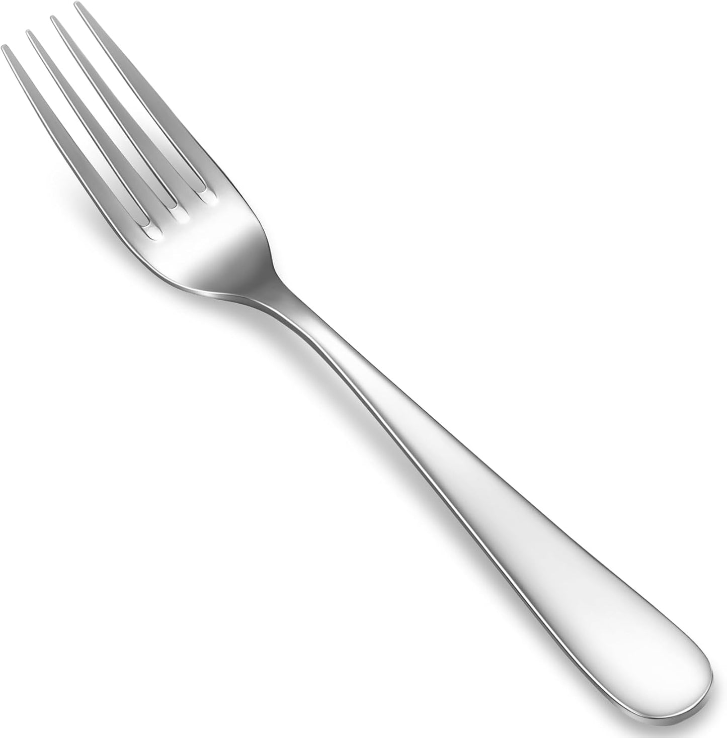 KEAWELL Premium Louise Forks, Set of 4, 18/10 Stainless Steel, Forks Silverware with Round Edge, Exceptional Mirror Finish, Dishwasher Safe (8" Dinner Fork)