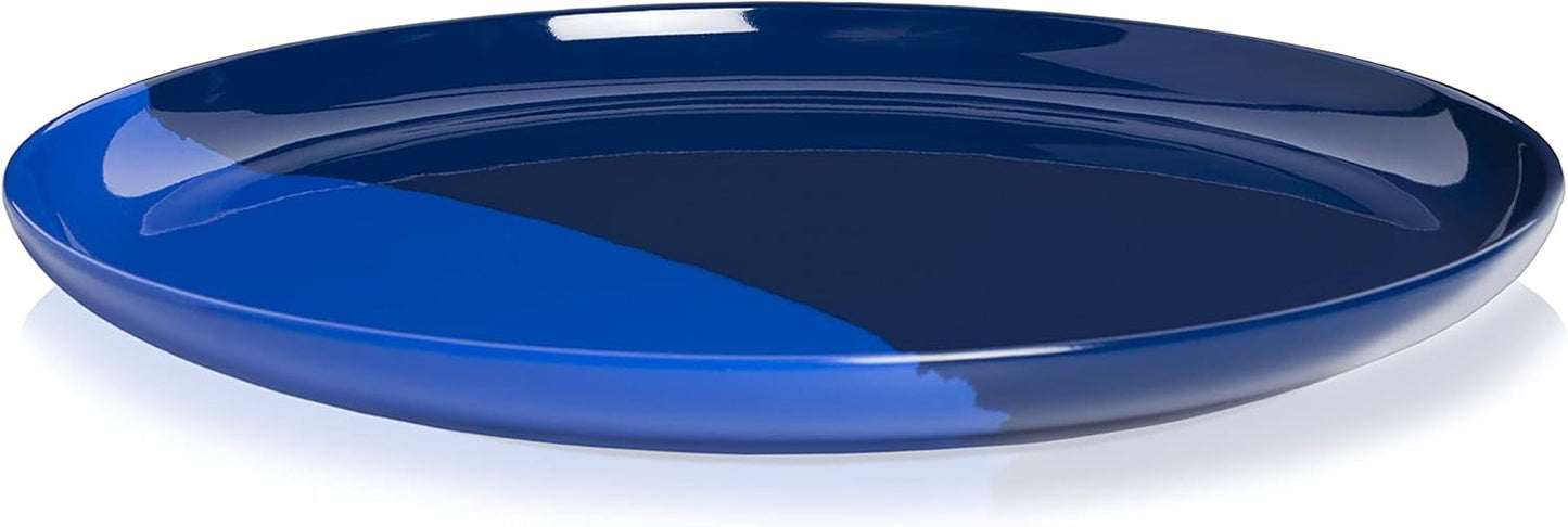 Melamine Dinner Plates | Durable Unbreakable Melamine Plate | Shatter-Proof and Chip-Resistant | Dishwasher Safe, BPA Free | Lightweight Dinnerware Set of 4 | Perfect for Parties, Picnics, BBQ | 11 In