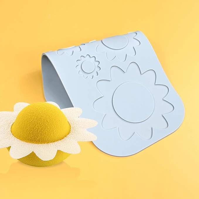 mostsom Sunflower Lace Silicone Mold for Epoxy Resin, Chocolate, Cake Decoration, Candles, Homemade Crafts Fondant Mould, Sugarcraft Pad, Crispy Chip Decor, Kitchen Tool (A_ Sunflower)