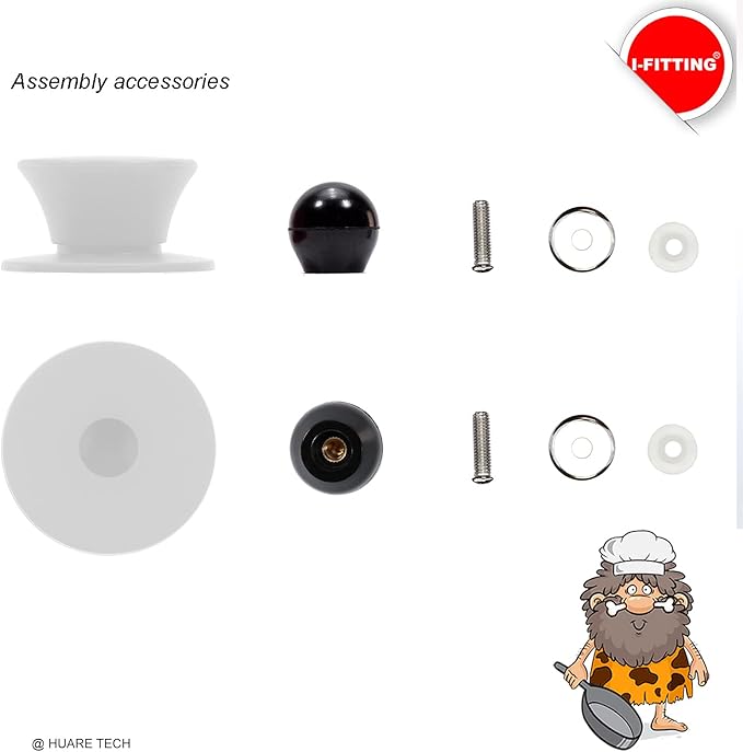 Universal Pot Pan Lids Replacement Knob, IFITTING Silicone Heat Resistant Pan Cover Holding Handles, BPA Free, Dishwasher Safe, Fits Skillets and Kitchen Cookware Covers 2Pack White