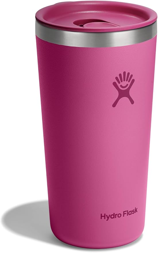 Hydro Flask All Around Tumbler Press-in Lid, Insulated Travel Mug, Stainless Steel Coffee Cup 20 Oz Reef Pink