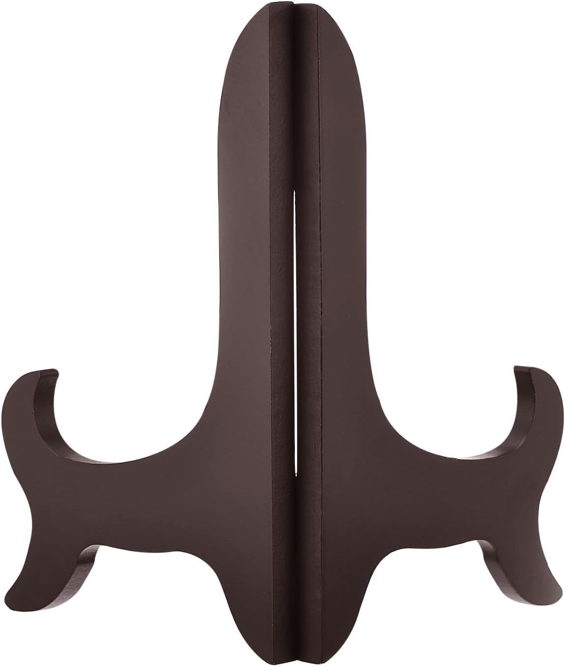 uxcell 2pcs 8" Easel Plate Holder, Wooden Folding Display Stand Brown for Decorative Picture Frame