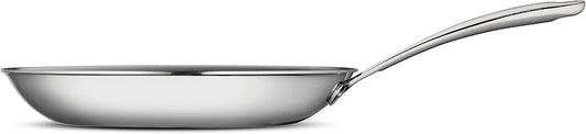 Tramontina Boston Tri-Ply Clad Stainless Steel 12-Inch Large Frying Pan, Induction-Ready Skillet, Dishwasher-Safe, NSF-Certified