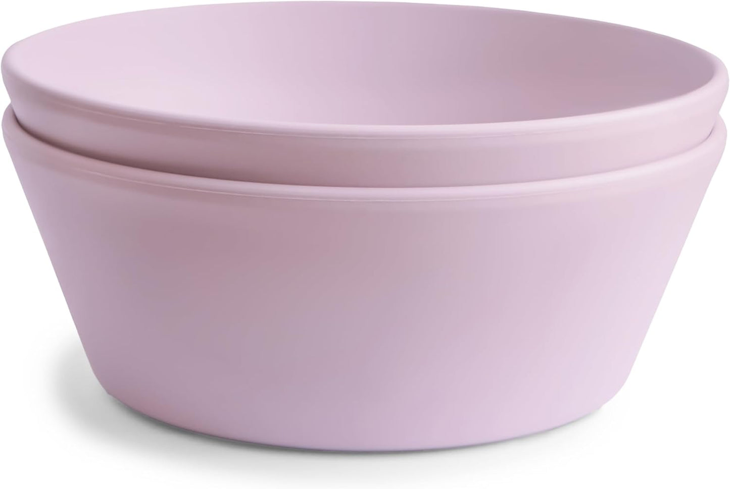mushie Round Dinnerware Bowls for Kids | Made in Denmark, Set of 2 (Soft Lilac)