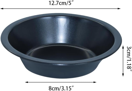 4 Pcs Mini Pie Pans, 5 Inch Round Small Pot Pie Plates, Nonstick Carbon Steel Bakeware Set for Baking Pies, Tarts