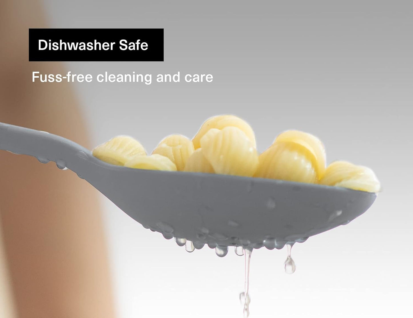 Misen Silicone Mixing Spoon - Professional-Grade, Dishwasher Safe - No Scratch Nonstick-Safe Kitchen Tool for Stirring, Scraping, and Serving - Stong, Durable, Heat Resistant - Gray