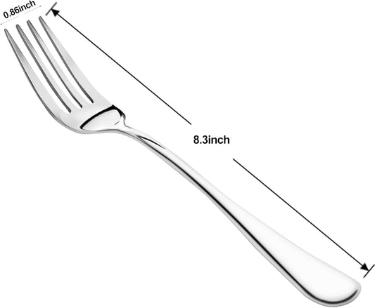 32 Pieces Dinner Forks Set,8" Forks,Food Grade Stainless Steel Dinner Forks,Fine Fork Set for Home,Kitchen,Restaurant,Mirror Polished and Dishwasher Safe