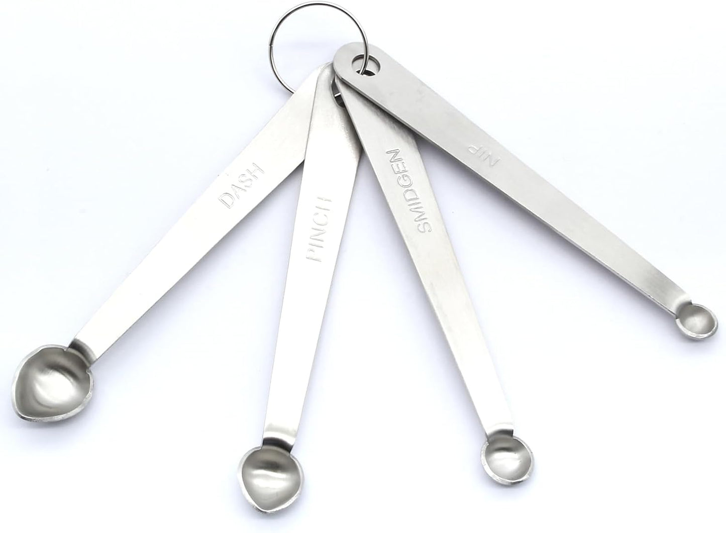 Luomorgo 4 Pc Set Measuring Spoons - Stainless Steel, 1/64, 1/32, 1/16, 1/8 tsp for Dry & Liquid Ingredients