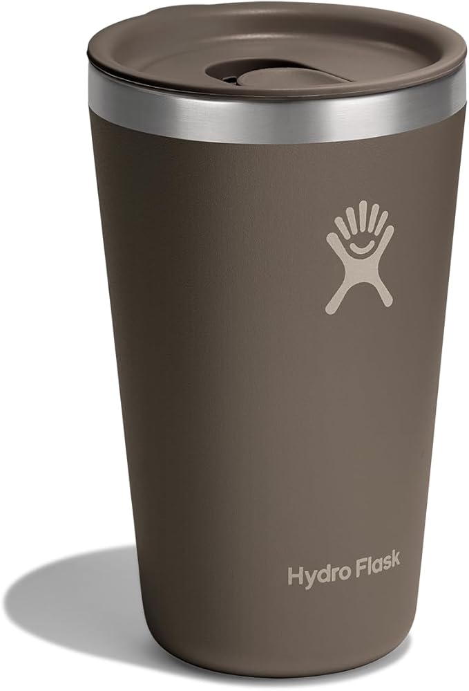 Hydro Flask All Around Tumbler Press-in Lid, Insulated Travel Mug, Stainless Steel Coffee Cup 16 Oz Sandpiper