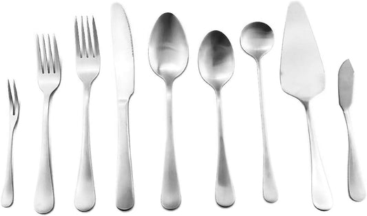 Gugrida Luxury 18/10 Stainless Steel Flatware Set Matte Black Silverware Set