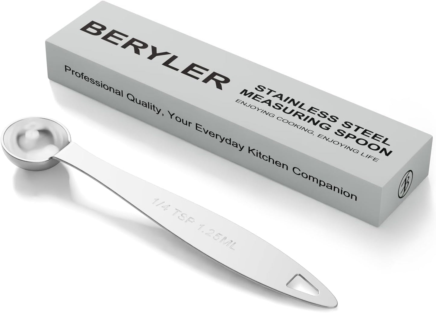 1PCS 1/4TSP Single Measuring Spoon, 1.25ML Stainless Steel Individual Measure Scoop Only