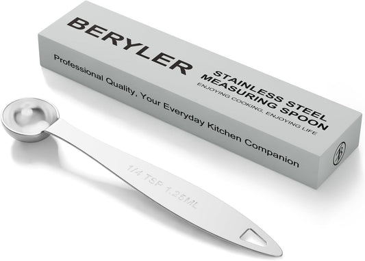 1PCS 1/4TSP Single Measuring Spoon, 1.25ML Stainless Steel Individual Measure Scoop Only