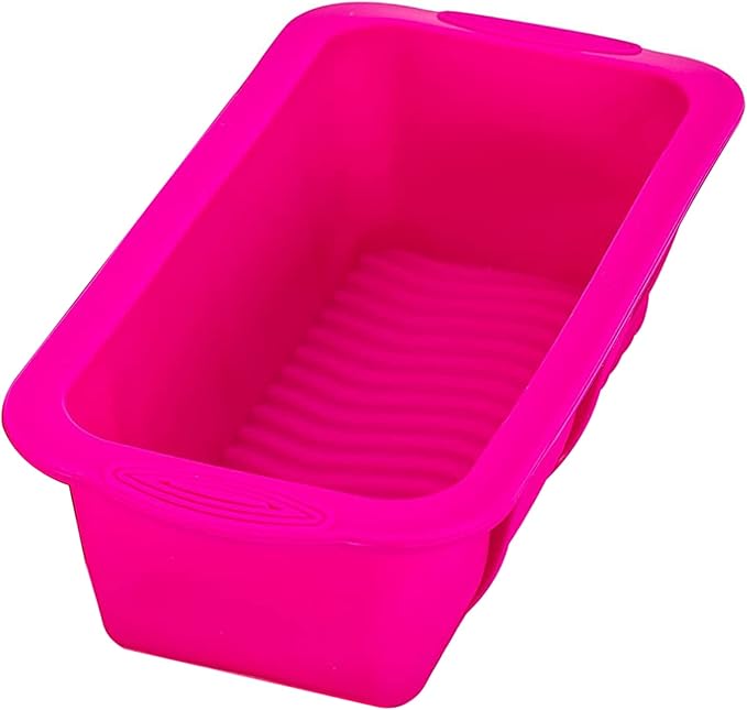 Tosnail 4 Pack Silicone Bread Loaf Pan, 8 x 4 Inches Silicone Baking Molds for Baking Banana Bread, Sandwich Bread, Small Loaf and Meatloaf