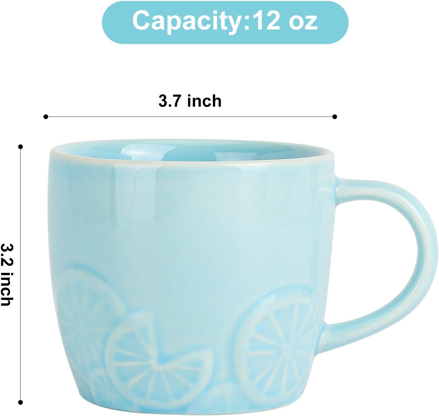 German Shepherd Dog Ceramic Cup Hidden 3D Animal Inside Mug,Cute Cartoon Handmade Figurine Mug,Christmas Birthday Surprise for Friends Family or Kids (Blue German Shepherd)