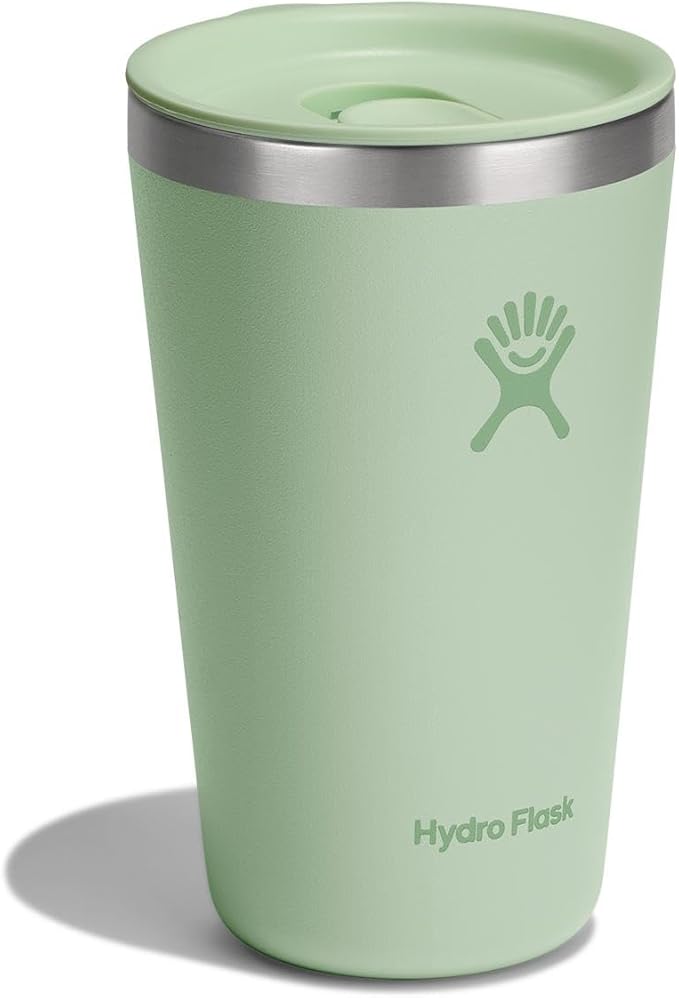 Hydro Flask All Around Tumbler Press-In Lid, Insulated Travel Mug, Stainless Steel Coffee Cup 16 Oz Aloe Green