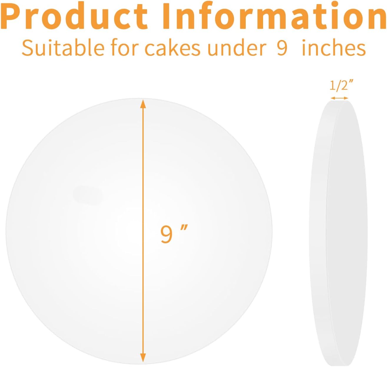 10pcs Cake Boards Drums 9 Inch Round Sturdy Corrugated Cardboard Base,1/2 Thick Drums Cake Base Sturdy Multiple Layers of Cardboard for Heavy or Multi Layer Cakes Base para Pastel (9inch/10pcs)