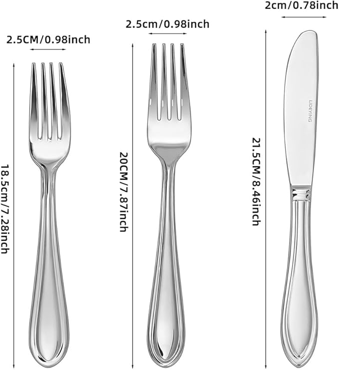 30 Pieces Silverware Set for 6,Stainless Steel Flatware Set,Heavy Duty and Modern Design Cutlery Set,18/0 Rust-Proof Utensils with Forks & Spoons,Mirror Polished Dishwasher Safe