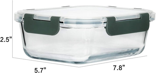 [8-Pack,30 oz]Glass Meal Prep Containers,Glass Food Storage Containers,Airtight lunch Containers with Lids, Microwave, Oven, Freezer and Dishwasher