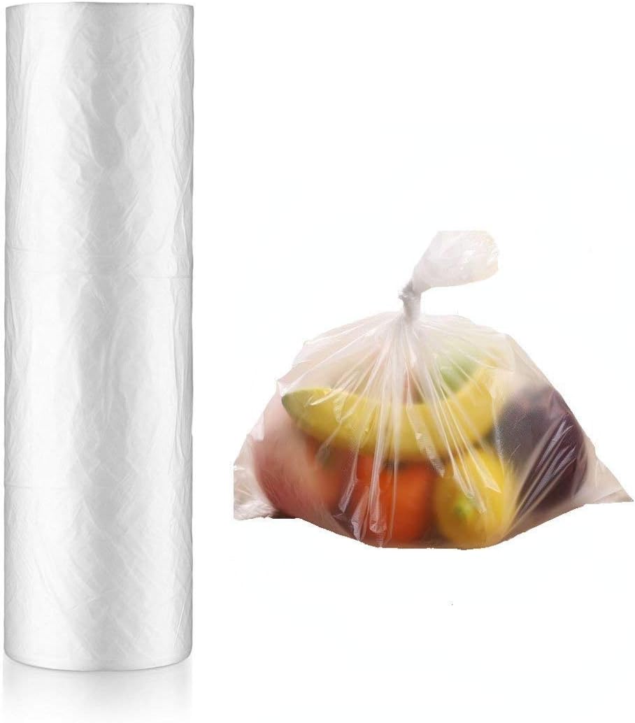 RBHK 16x20 Plastic Produce Bags on a Roll, Clear Produce Bags,Home Storage,Trash Bags,700 Bags,2 Rolls