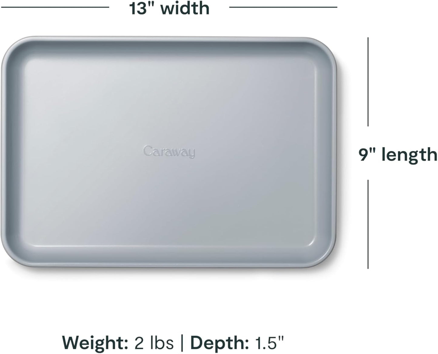 Caraway Nonstick Ceramic Small Baking Sheet (9x13”) – Non-Toxic, PTFE & PFOA Free – Oven Safe – Aluminized Steel Core – Mini Sheet Pan for Baking, Roasting & More - Sage