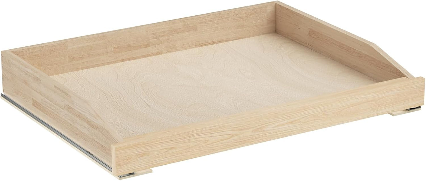 ROOMTEC Pull Out Cabinet Organizer 28-1/2" W x 21" D, Pull Out Cabinet Drawer for Kitchen cabinets with Soft Close, Pull Out Cabinet Shelf, Finished, Bottom Assembly