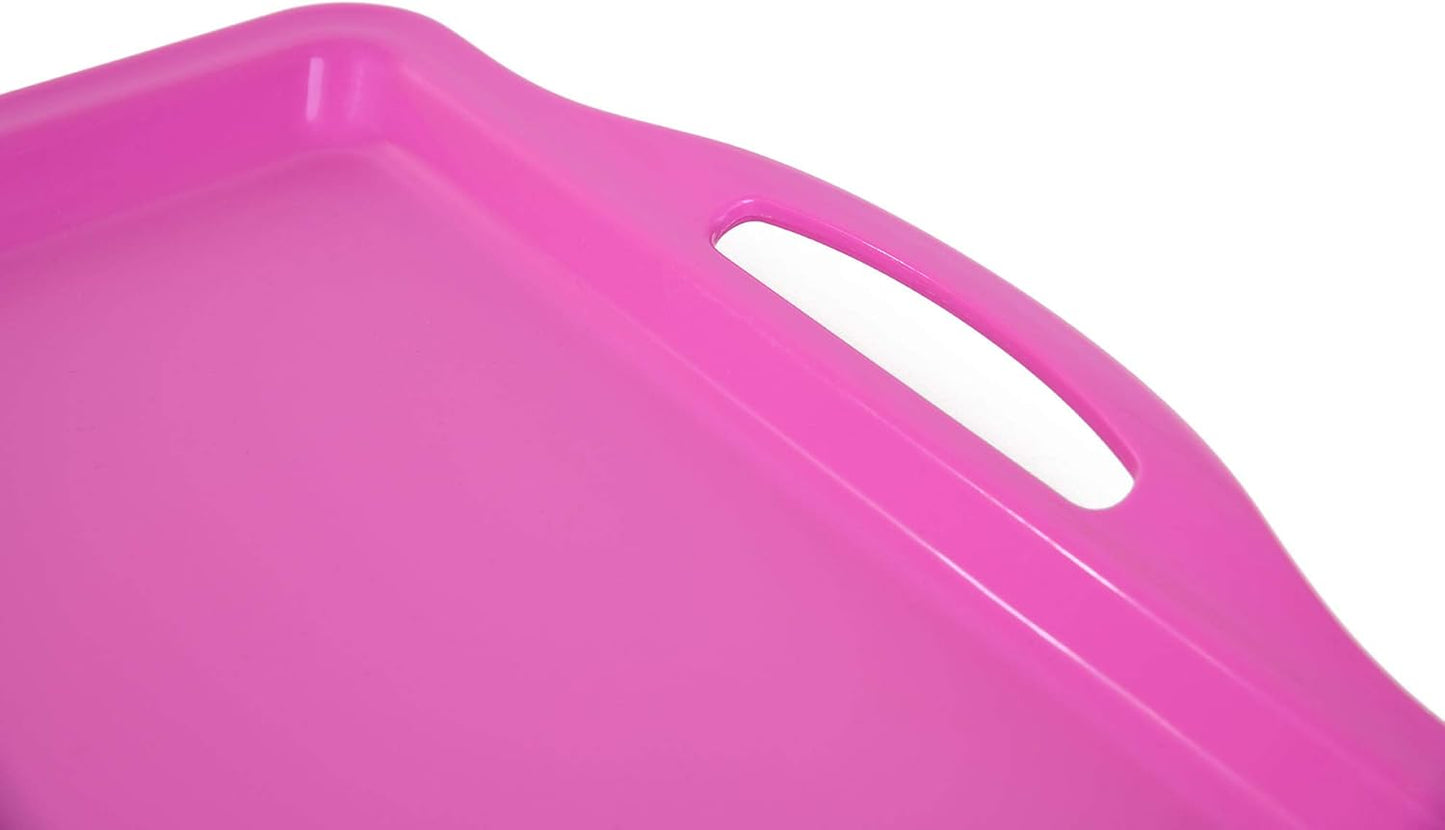 Mintra Home Durable Serving Tray - (1pk, Purple) Unbreakable, Breakfast, Cafeteria, Fast Food, Handles