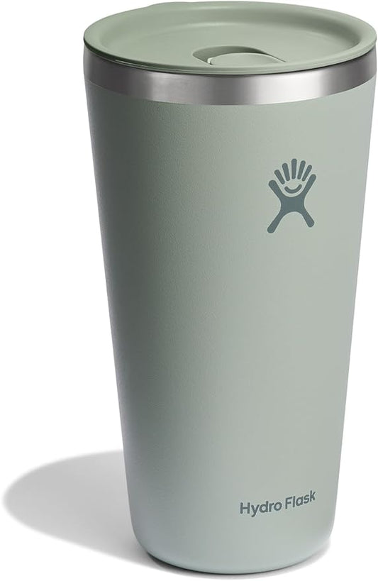 Hydro Flask All Around Tumbler Press-in Lid, Insulated Travel Mug, Stainless Steel Coffee Cup 28 Oz Agave Green