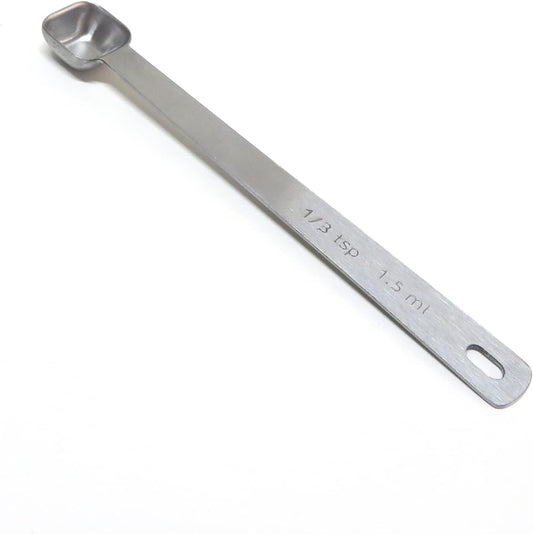 1PCS 1/3 Teaspoon(1/3tsp, 1/10tbsp, 1.5ml) Single Tiny Square Bowl Measuring Spoon, Small Individual Stainless Steel Measure Spoons Only