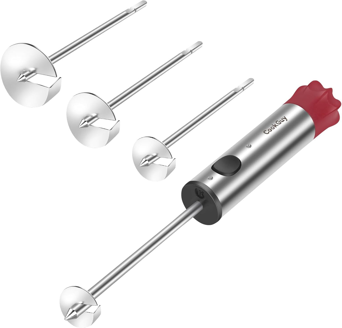 Cook Guy Vegetable Corer with Folding Fruit Knife - Multi-Purpose Sharp Blade Veggie Corer Drill for Zucchini, Potatoes, Carrots - Ergonomic Anti-Slip Handle, 4 Sizes for Coring and Hollowing