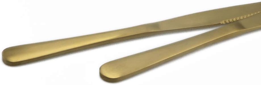 Gugrida Luxury 18/10 Stainless Steel Flatware Set Matte Black Silverware Set