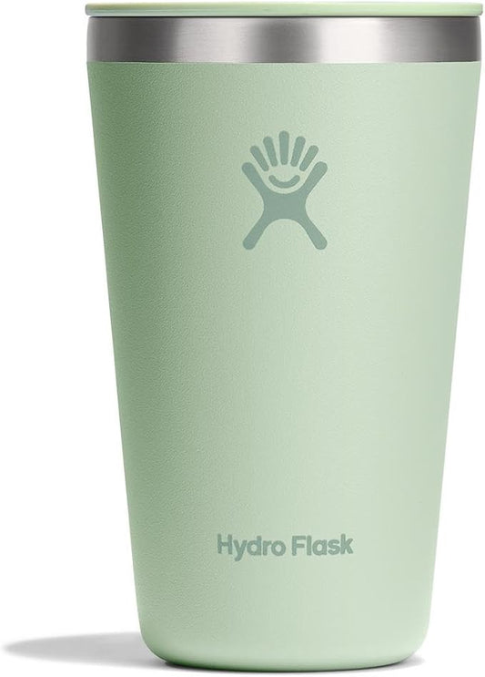 Hydro Flask All Around Tumbler Press-In Lid, Insulated Travel Mug, Stainless Steel Coffee Cup 16 Oz Aloe Green