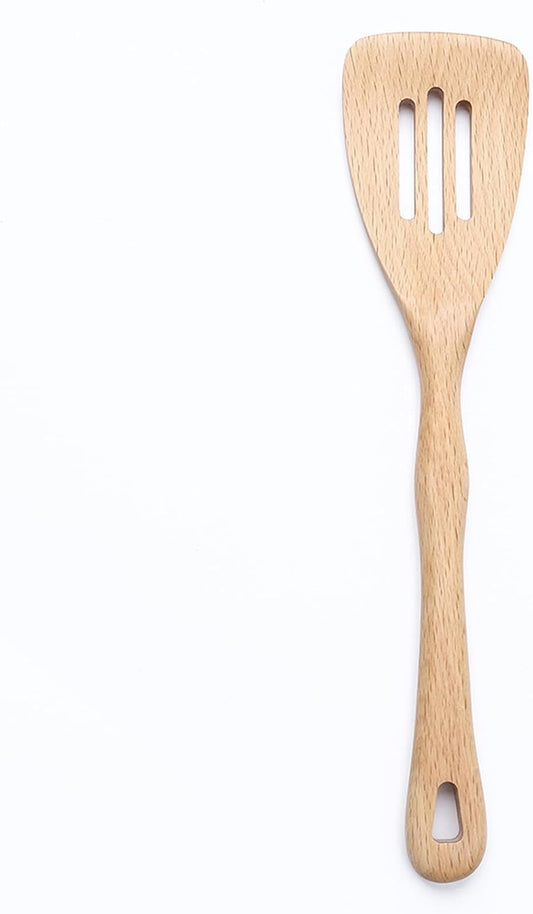 Wooden Spoon for Cooking 11.8 Inch Kitchen Slotted Spatula for Stirring Mixing Serving