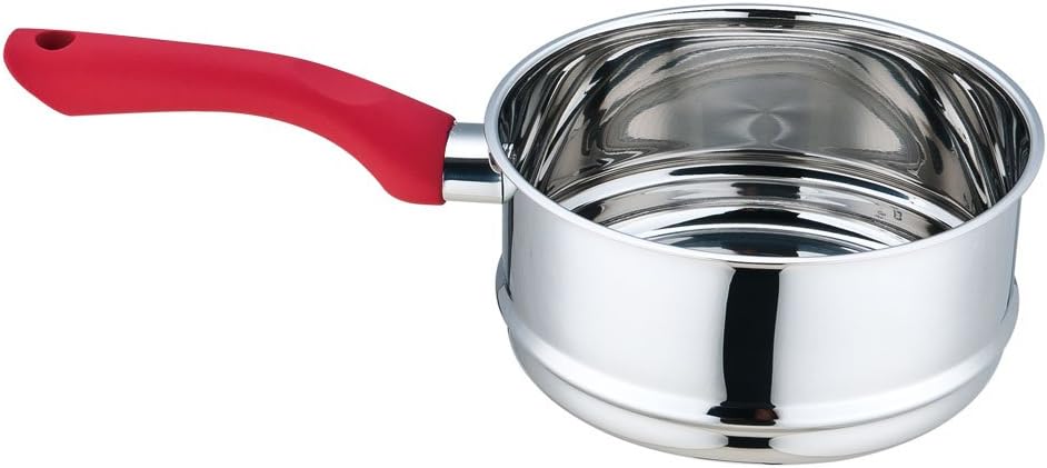 Culinary Edge Stainless Steel Nonstick 4-Piece Double Boiler Set Saucepan and Steamer