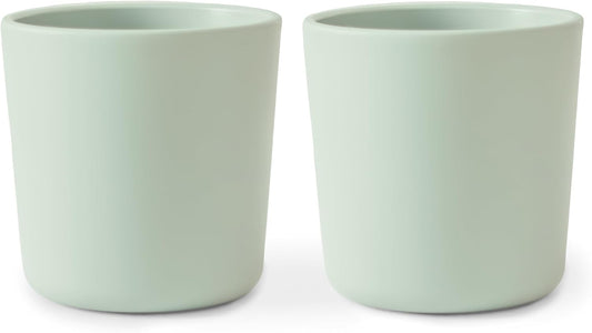 mushie Dinnerware Cups For Kids | Made in Denmark, Set of 2 (Sage)