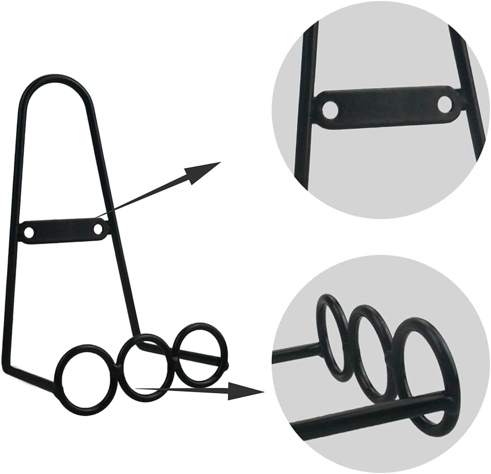 YY YEARCHY Plate Stand Holder for Wall Hanging Display Rack Art Hanger Metal Easel Photo Holder Books Bowls Platters (4, 6"x3.5"x3")