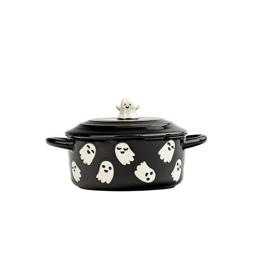 10 Strawberry Street Flying Ghost Bakeware, Cocotte, Black, Set of 2