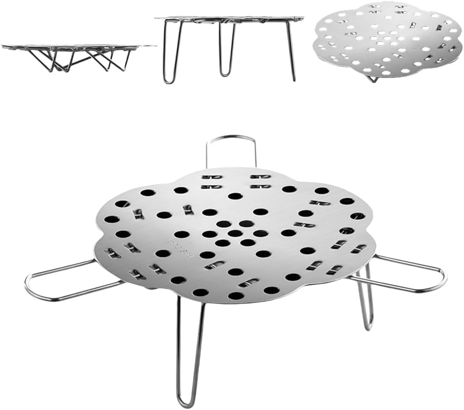 Collapsible Steamer Basket & Trivet SUS304 Stainless Steel - Adjustable, Dishwasher-Safe for Vegetables, Seafood & Multi-Pot Cooking