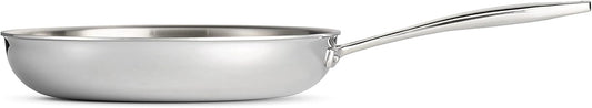 Tramontina Signature Tri-Ply Clad Stainless Steel 10-Inch Frying Pan, Induction-Ready Skillet, Dishwasher-Safe, NSF-Certified, Made in Brazil