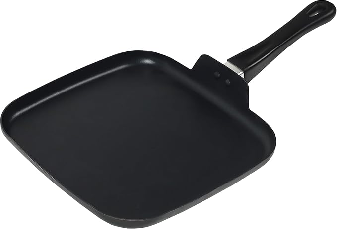 Grill Pan - Versatile Griddle Pan & Comales para Tortillas for Cooked Dishes! Square Pan Design for Even Heat Distribution!