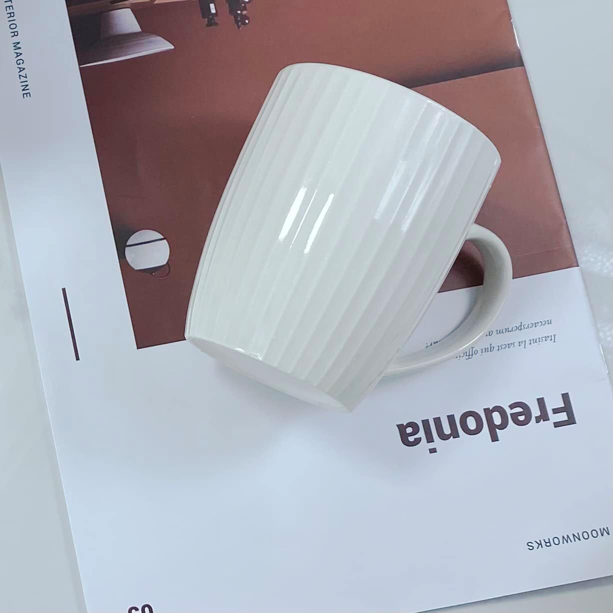 11 Ounce Porcelain Mugs, Set of 6 Coffee Mugs for Tea, Milk, Hot Cocoa, White