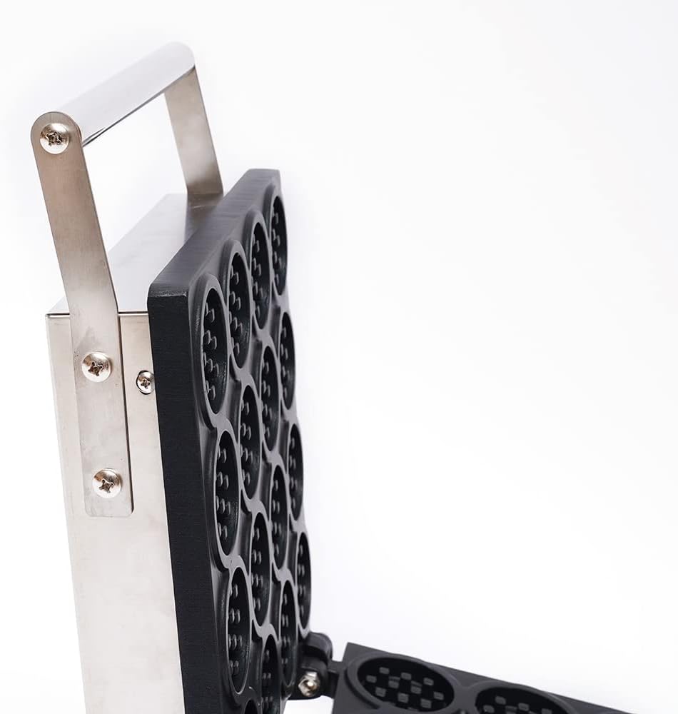 1750W Commercial Waffle Maker, 16 Grids Electric Waffle Maker Non-Stick Stainless Steel Belgian Waffle Iron w/Time & Temper Adjustable| Whisk|Food Clip, Large Waffle Machine for Restaurant Party Food