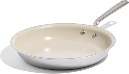 Made In Cookware - 12" Ceramic Non Stick Frying Pan (Stainless Handle) - 5-Ply Stainless Clad with Stay-Cool Handle - Professional Cookware