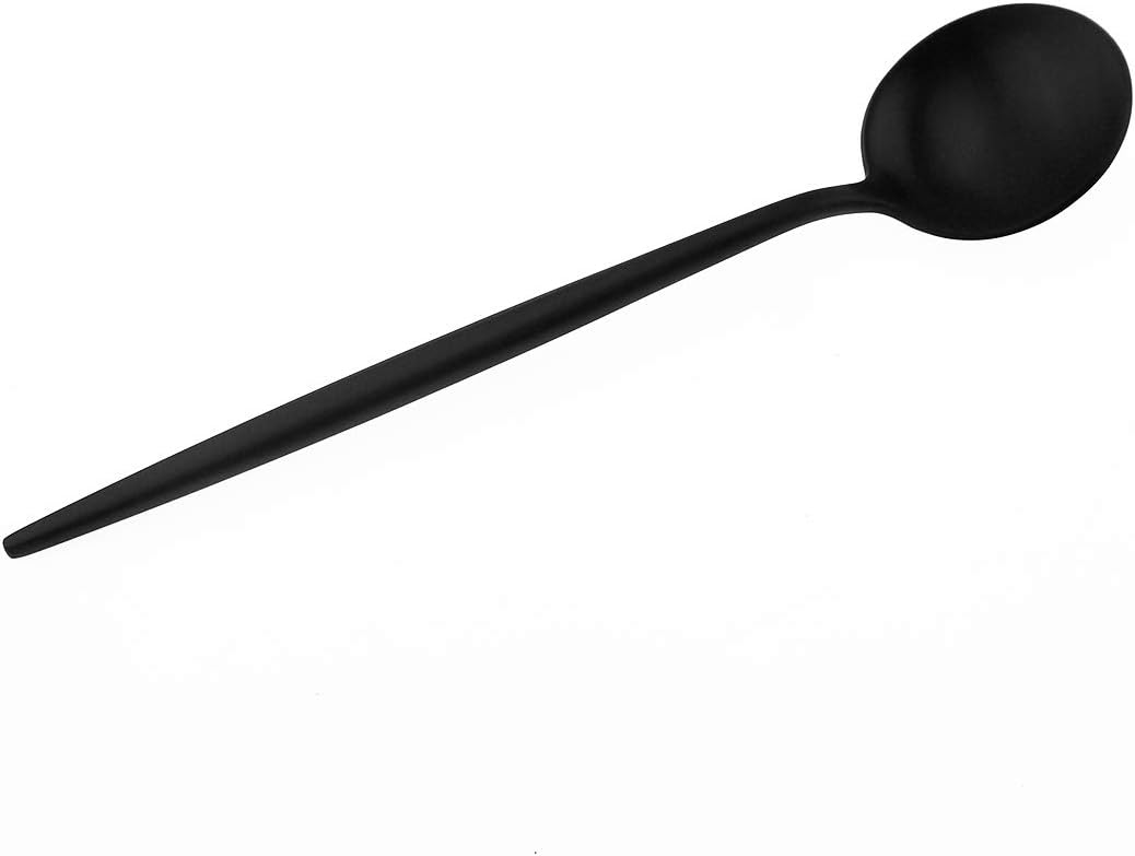 Gugrida 20-Piece 18/10 Stainless Steel Flatware Silverware, Luxury Dinnerware Set Travel Cutlery Tableware Include Knife Fork Spoon Service for 4,Healthy & Eco-Friendly Dishwasher Safe (Black Matte)