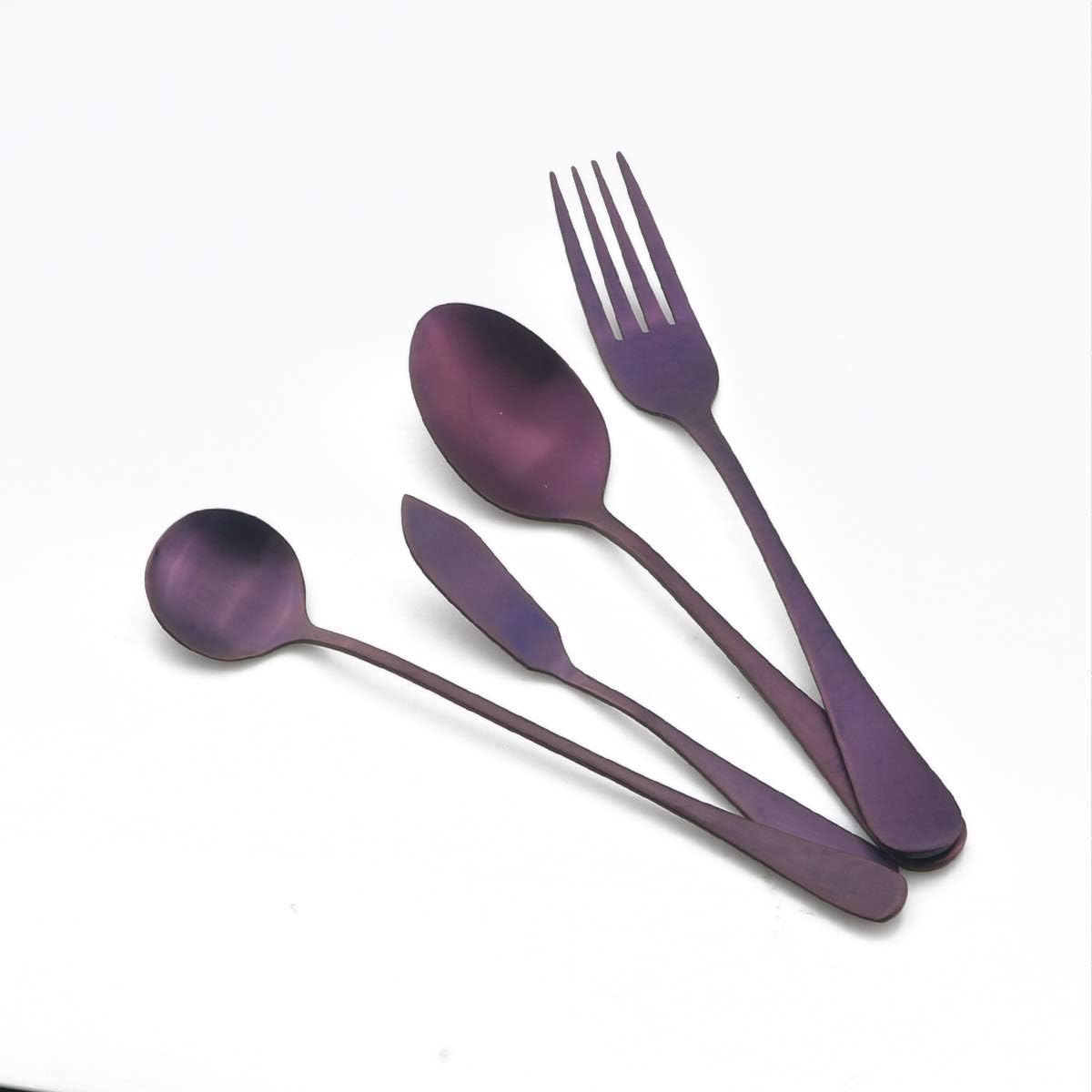 Gugrida Luxury 18/10 Stainless Steel Flatware Set Matte Black Silverware Set