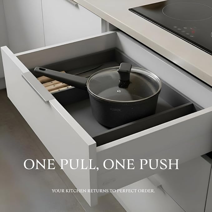 THE ROCK SOHO Nonstick Saucepan with Lid, 2 Quarts Small Pot with PPG Quantum2 Coating – Durable for Urban Kitchens, Nothing Sticks, Never Warps, Lasts Longer, Induction Compatible, PFOA-Free, Black