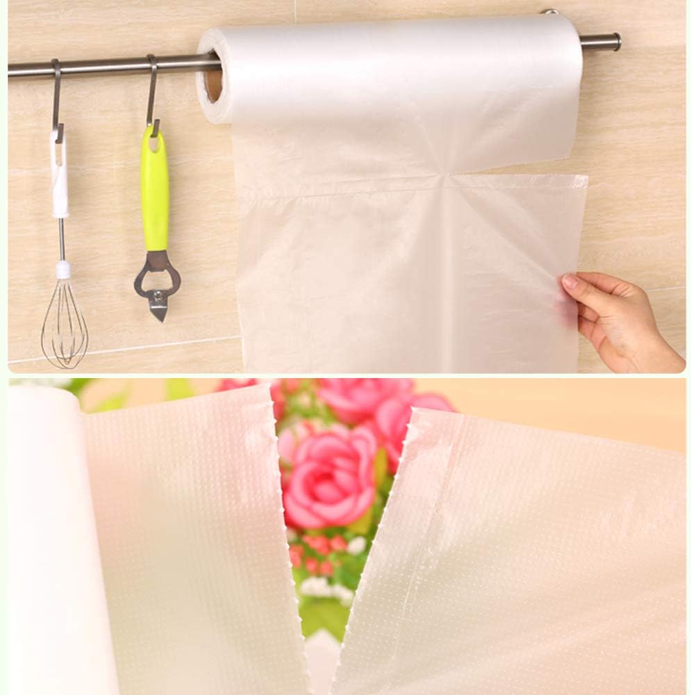 RBHK 12" X 20" Plastic Produce Bag on a Roll Clear Food Storage Bags for Fruits Vegetable, 350 Bags